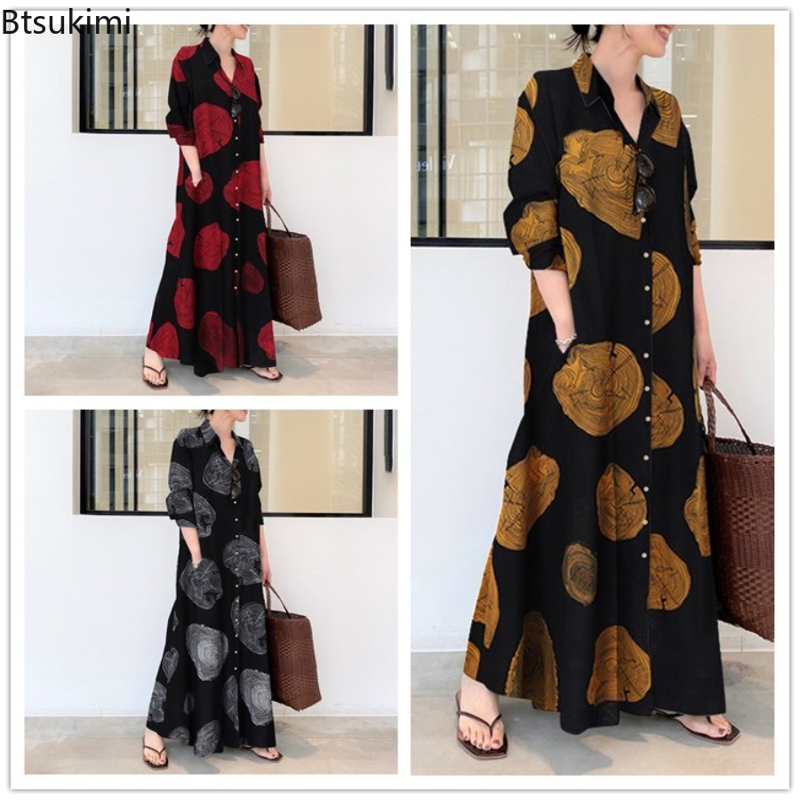 Casual Loose Linen Shirt Dress - 2026 Women Shirt Dress Loose Casual