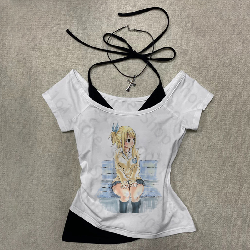 Y2K Graphic Baby Tee Crop - Punk Streetwear Y2k Crop Top Women