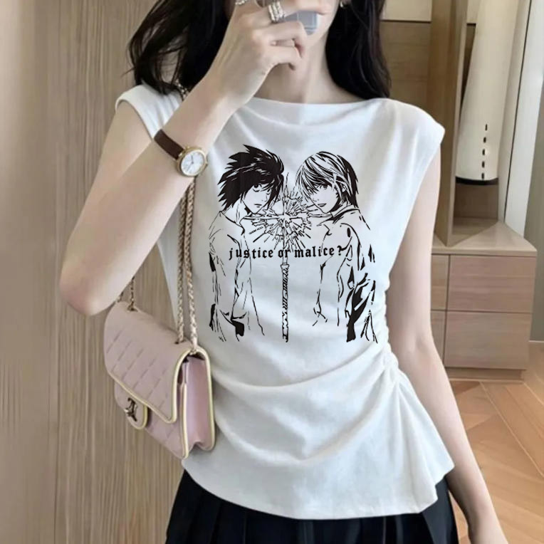 Death Note Gothic Grunge Crop  - Y2K Graphic Baby Tee Crop 评论和价格