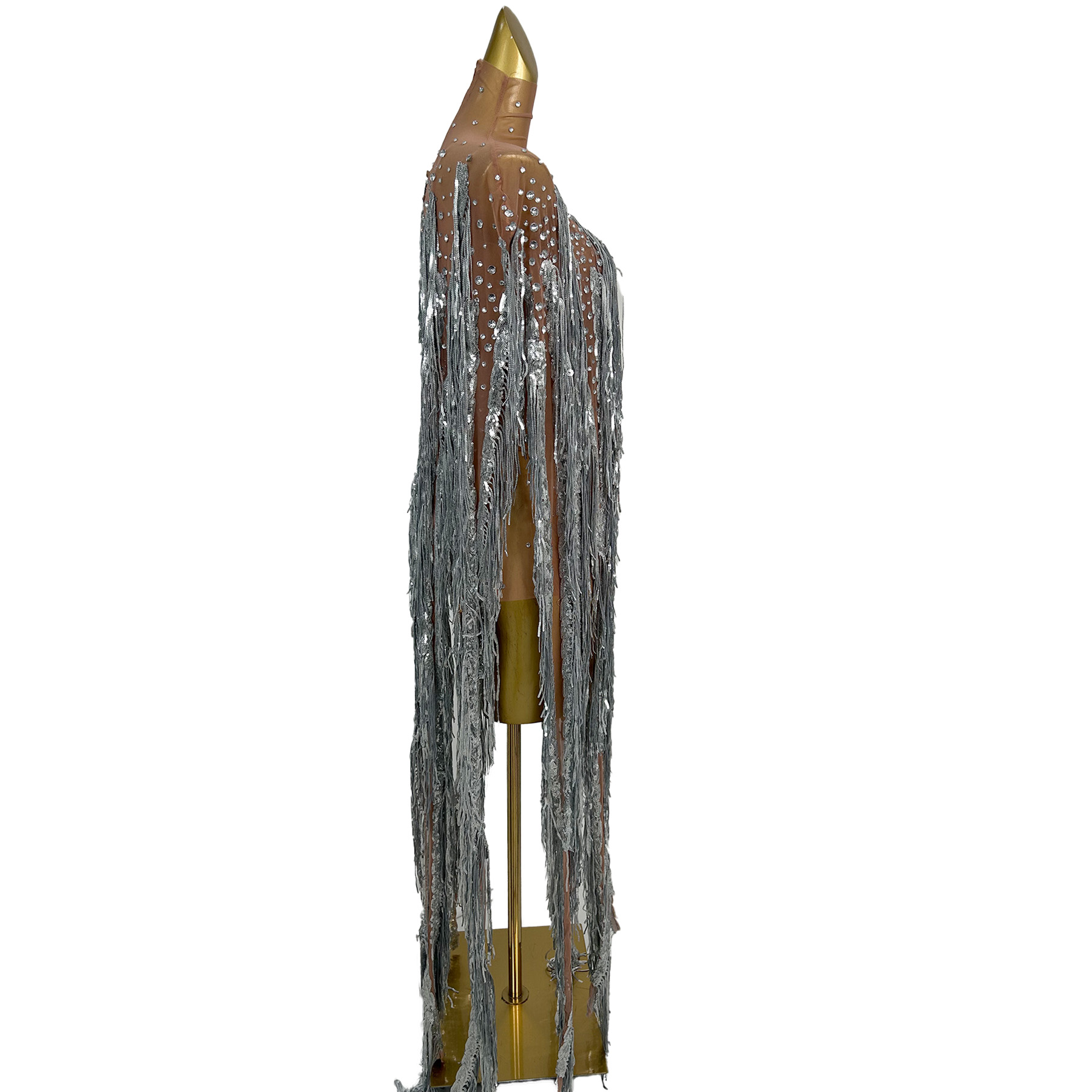 yusanBar See Through Mesh Outf - Sparkly Rhinestone Club Party Dress 评论和价格