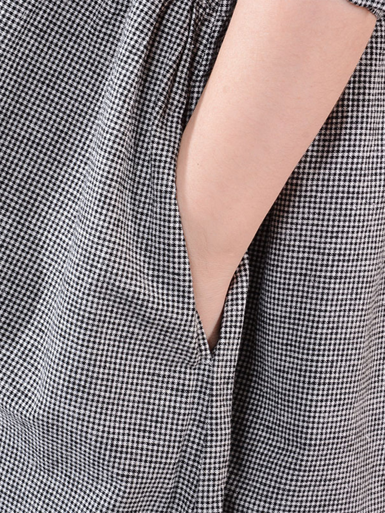 Women's Long Sleeve Cotton Lin - Korean Style A Line Shirt Dress 评论和价格