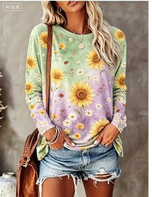 Women Long Sleeve T‑Shirt Grad - Blouses 评论和价格