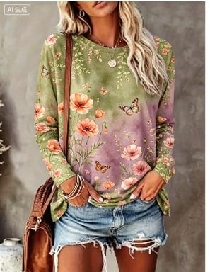 Women Long Sleeve T‑Shirt Grad - Blouses 评论和价格
